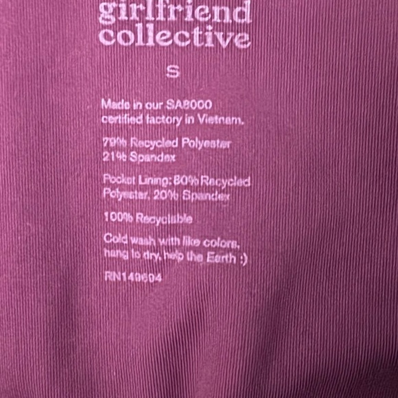 Girlfriend Collective Compression Pocket Leggings Size Small - Picture 4 of 4